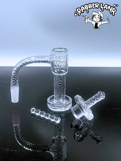 Quartz Banger Full Weld Patterns Engraved Terp Slurper Kit